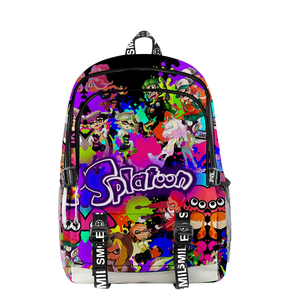 

New Hot Splatoon 3 Zipper Pack Oxford cloth Traval Bag Fashion Bookbag 2022 Game Daypack Harajuku School Bag Cosplay Backpack