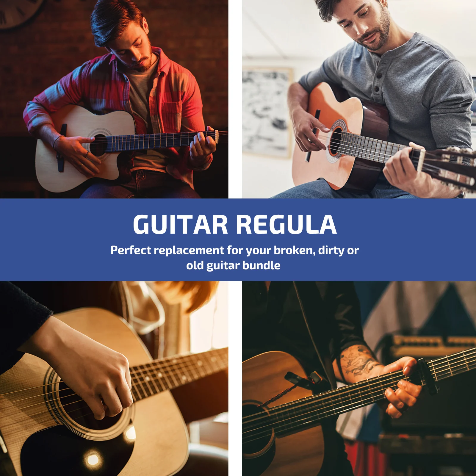 

10Pcs White ABS Guitar Binding Durable Acoustic Classic Guitar Accessories Musical Instrument Accessory Guitars Decoration