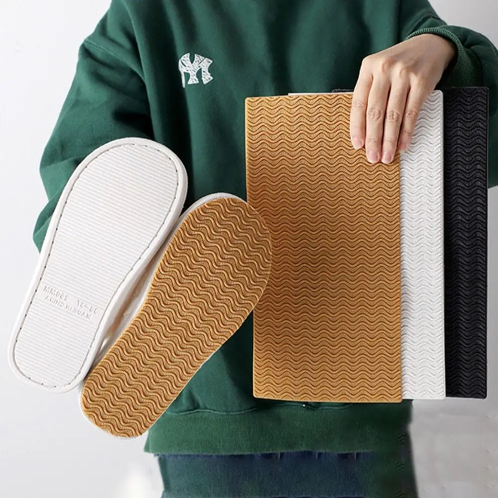 Shoe Soles Anti-slip Stickers 10*27cm DIY Wear-resistant Shock-absorbing Rubber Sole Protection Stickers Foot Non-slip Pads