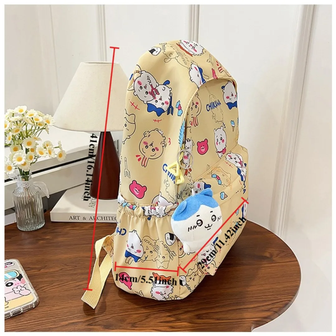 Chiikawa Rugzak Nylon Leuke Anime Schooltas Lichtgewicht Grote Capaciteit