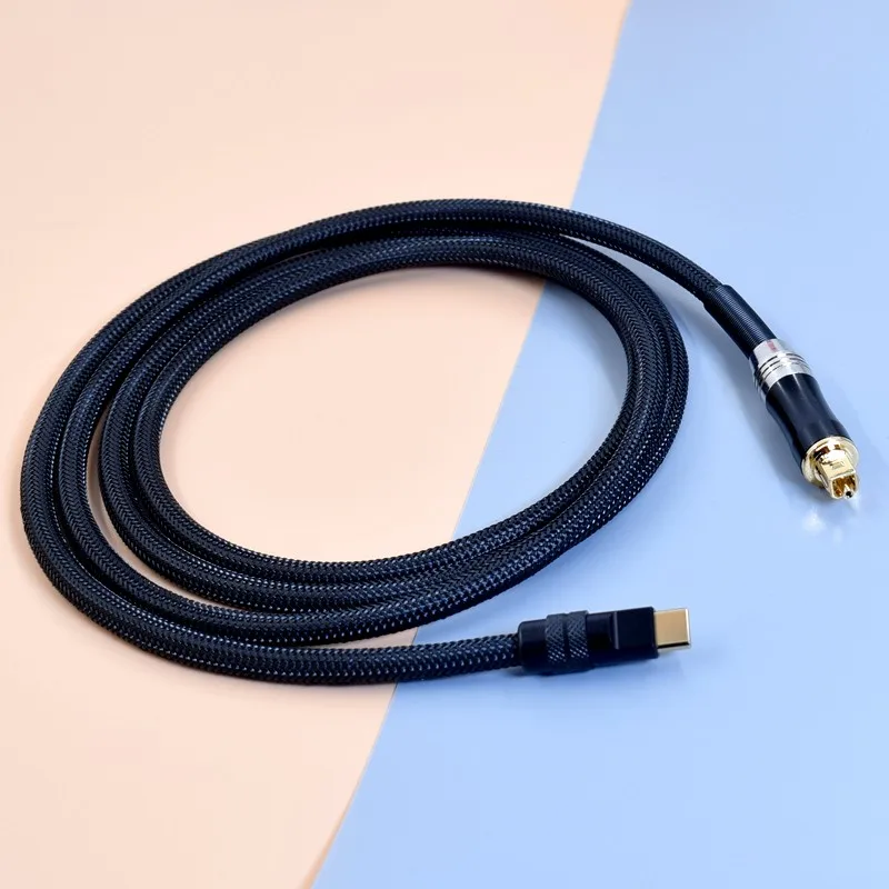 HIFI 6N OCC USB A/Type C/C100 Digital Signal To Optical Fiber Huawei Samsung Xiaomi Decode  Amplifier DSP Audio Speaker Cable