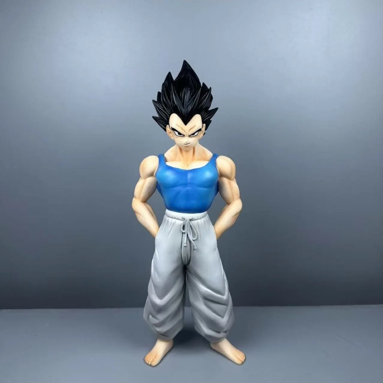 

Anime Dragon Ball 26cm Super Saiyan Infinite Warrior Vegeta Training Suit Standing Posture Figure Doll Model PVC Toy Gifts