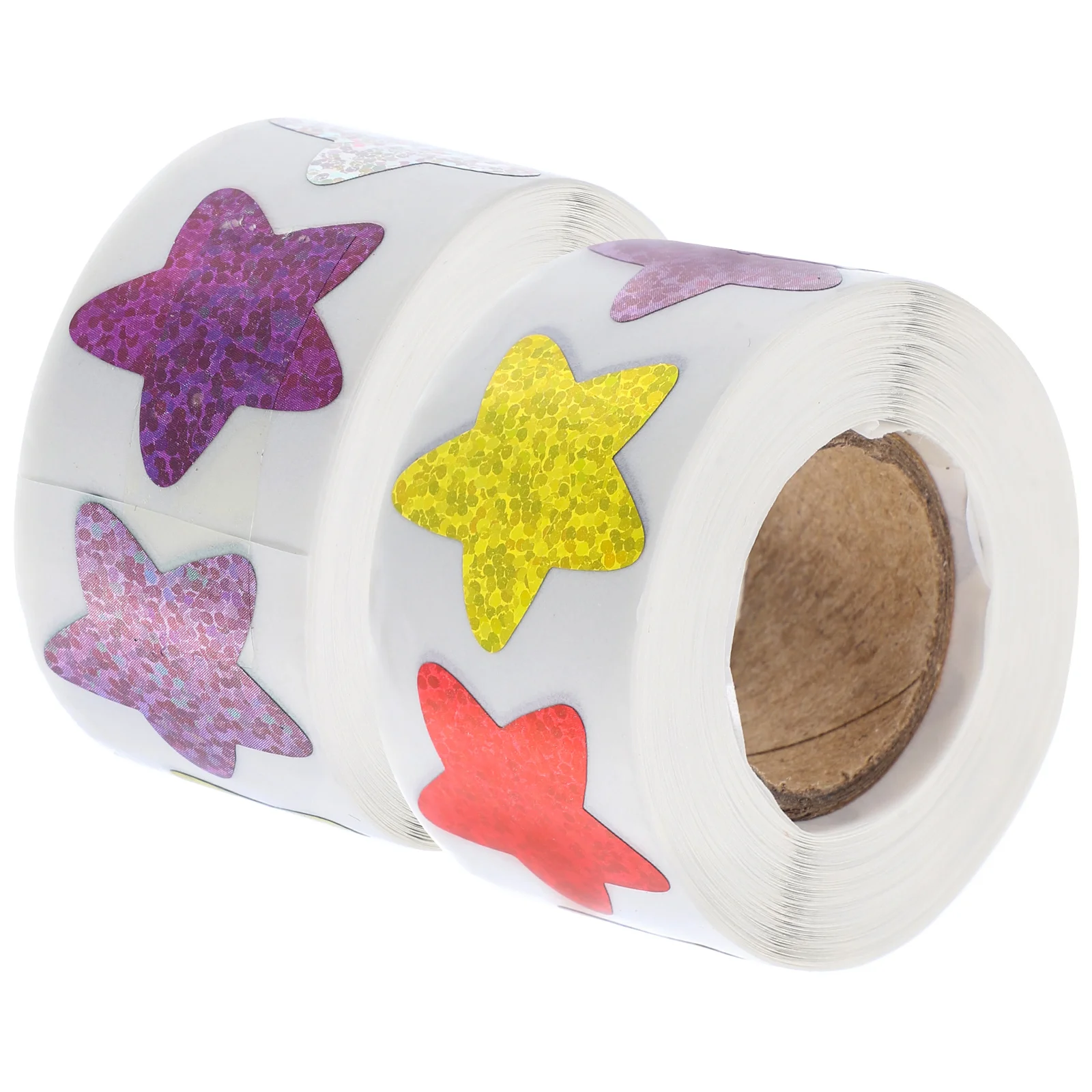 

500pcs 2 Rolls Stars Stickers Pentagram Shaped Self Adhesive Decorative Reward Kids Classroom Toddler