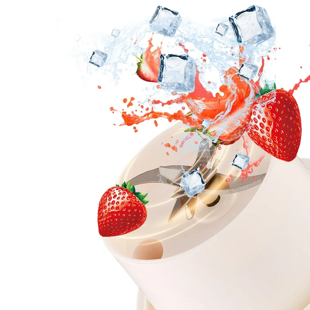 Portable insulated cup wireless mixer 12 blade suction tube 350ml large capacity battery mixer/mixer/mixer