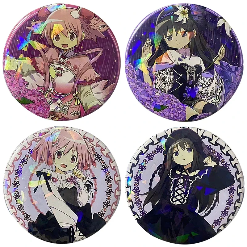 

Anime Puella Magi Madoka Magica Pins Cute Figure Homura Miki Sayaka Brooch Cosplay 58mm Badge Backpack Shoes Jewelry Accessories