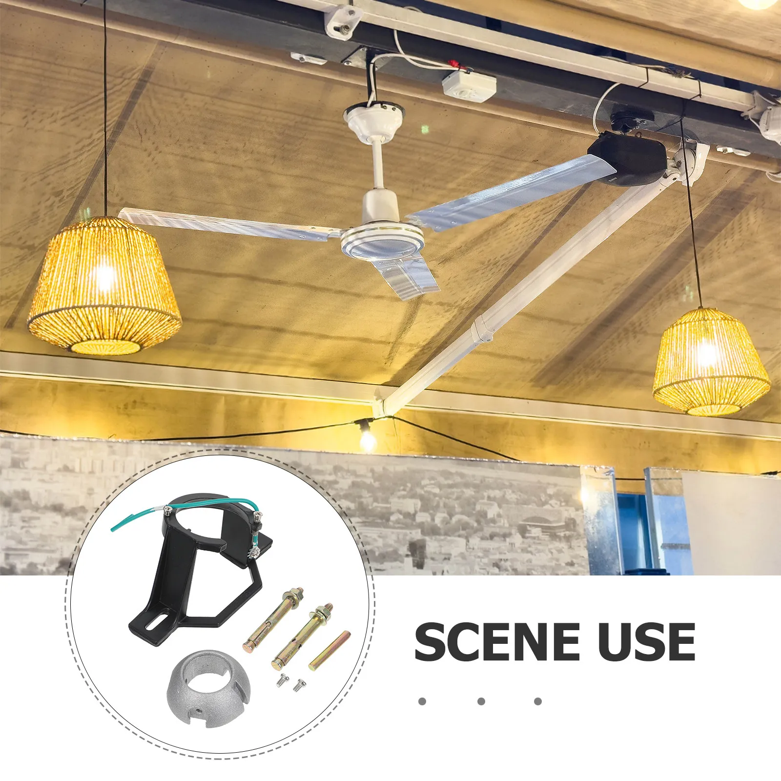 1Set Metal Ceiling Fan Mounting Bracket Quick Installation For Electrician Heavy Duty Support Stable Kit Indoor