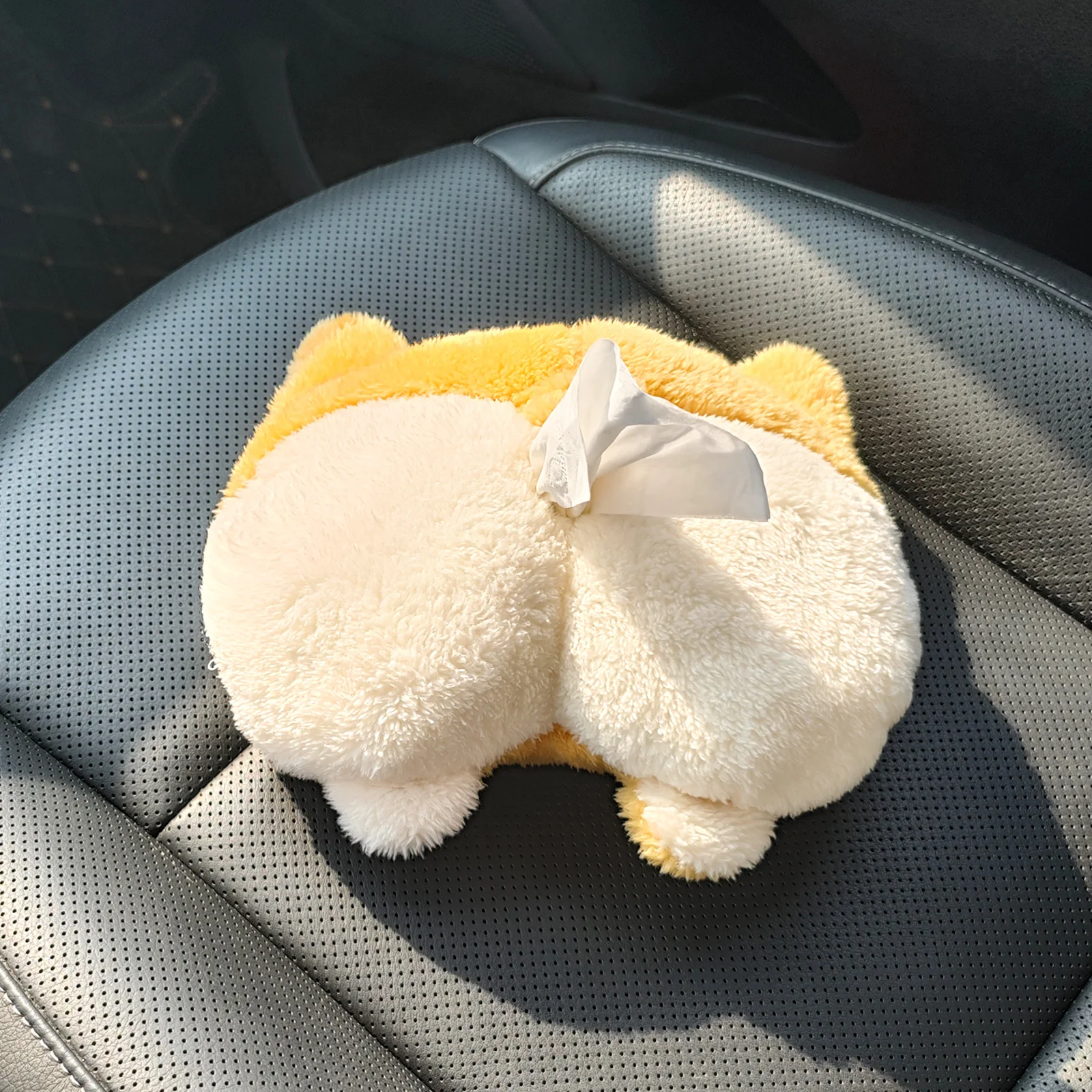 

1Pcs Car Tissue Box Cute Cartoon Corgi Butt Sun Visor Napkin Holder Organizer Hanging Tissue Dispenser for Car Travel Home