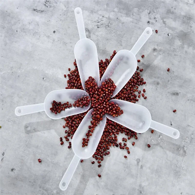 5Pcs Multifunctional Frosted Plastic Ice Measuring Scoop Candy Sugar Scoopers for Party Dessert Buffet Cream Tools