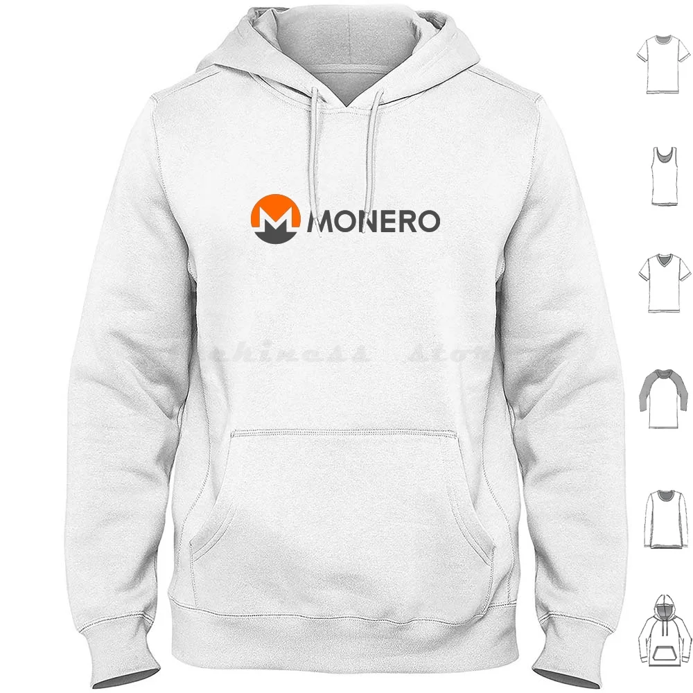 Monero Hoodie cotton Long Sleeve Monero Crypto Currency Cryptocurrency Bitcoin Ripple Ethereum Altcoin Privacy Encryption