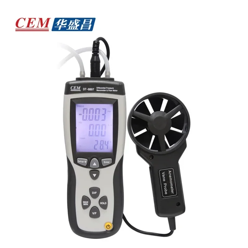 Huashengchang DT-8920 high-precision differential pressure gauge air flow and wind speed measuring instrument DT-8897