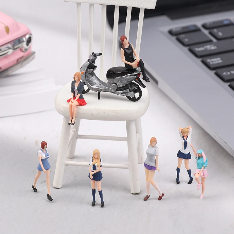 1/64 Schaal Model Beeldje Mini Hars Mooie Meisjes Collectible Pop Prachtige Figuur Voor Fans In Schaal Diecast Model Auto