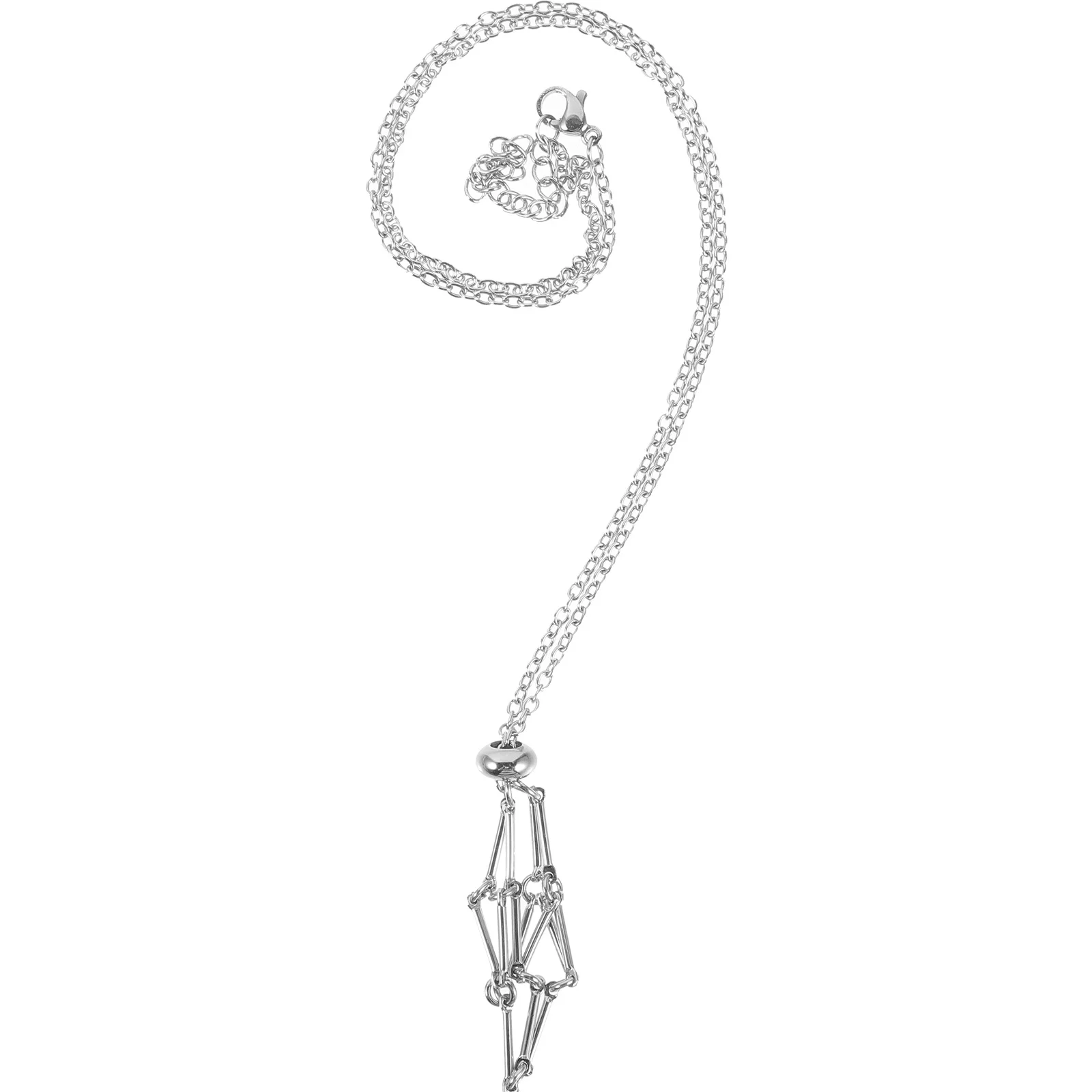 كريستال حامل قلادة الجوف حجر قلادة معدنية Diy بها بنفسك مجوهرات الحرفية خمر معلقة حلية قفص الزخرفية للنساء #1