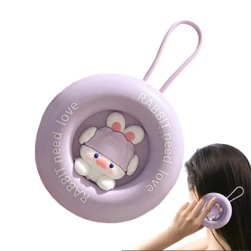 Hair Scrubber Adorable Cartoon Shampoo Brush Children's Scalp Scratching Tool Head Massager Soft Silicone Bristles Shampoo Brush