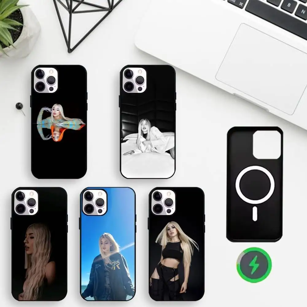 

Fashion Ava Max Phone Case For iPhone17,16,15,14,13,12,11 Plus,For Magnetic Wireless Charge Cover