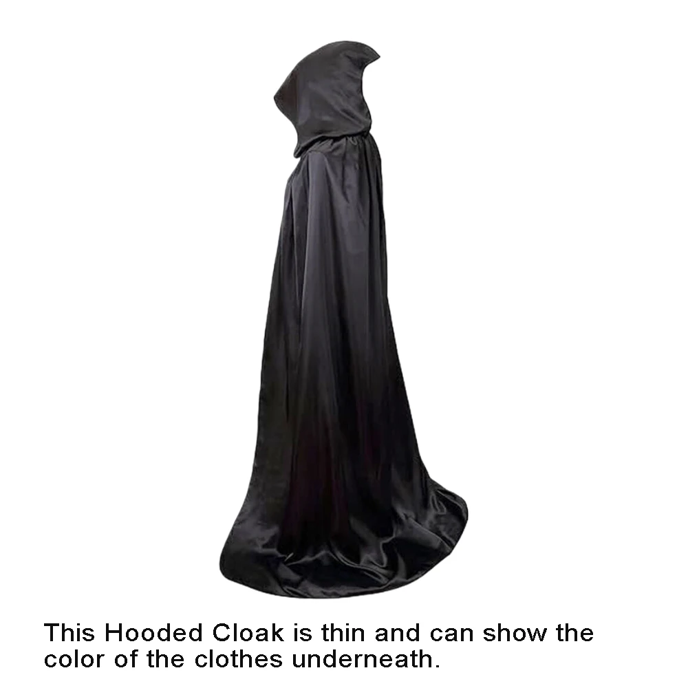 1 ピース/2 ピースハロウィンフード付きマントケープ、ハロウィンマントフード付き女性魔女衣装吸血鬼マントウィザードローブ男性コスプレ Costu