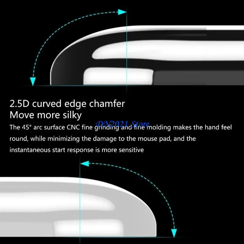 F3KE Tempered Glass Foot Stickers for G502 Mouse Feet Pads Easy Installation