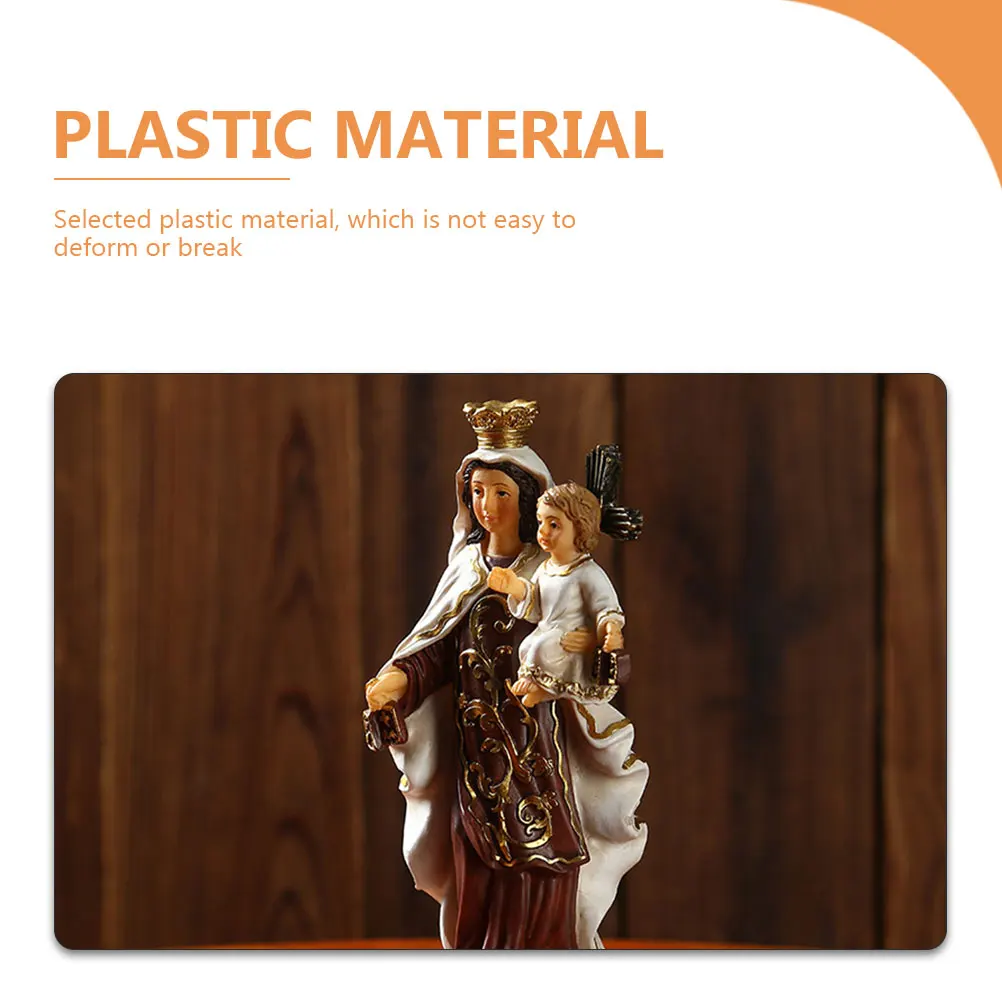

1pc Resin Virgin Ornament Religious Statue Church Decoration Home Garden Church Decoration Gift For Family Friends Lovers