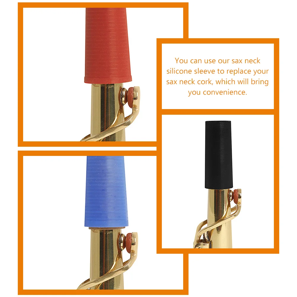 

9 Pcs Sac Silicone Sheet Saxophone Neck Cover Parts Replacement Sleeve Tube Accessories