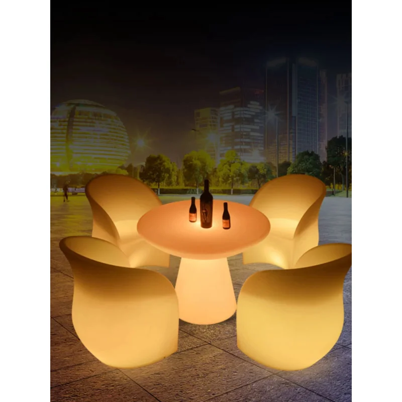 Leisure bar table LED lighting table and chair Hotel coffee table outdoor commercial sofa stool