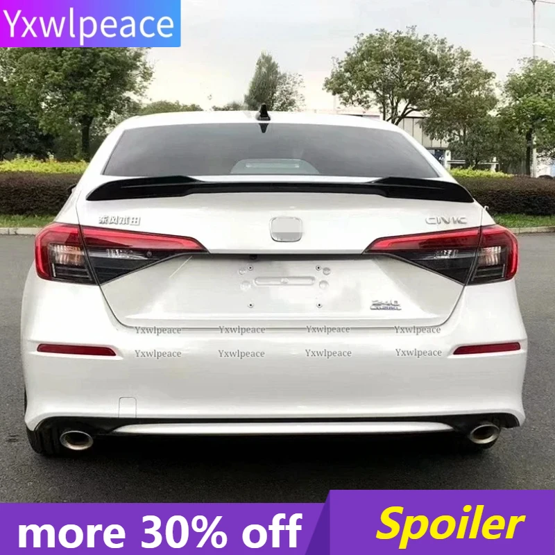 

For Honda Civic 11th Spoiler Civic 2021- 2023 High Quality ABS Material Rear Trunk Lip Spoiler Body Kit Accessories