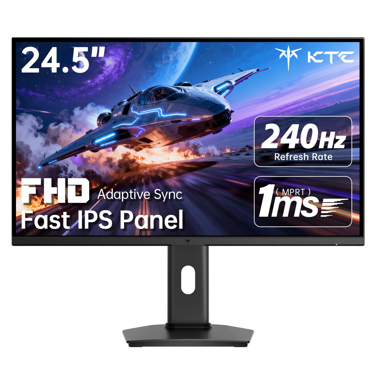

KTC 24.5 Inch 240Hz Gaming Monitor, FHD 1080p Fast IPS Computer Monitor, 1ms with Adaptive-Sync, HDR400, HDMI x2, DPx1, VESA Mou