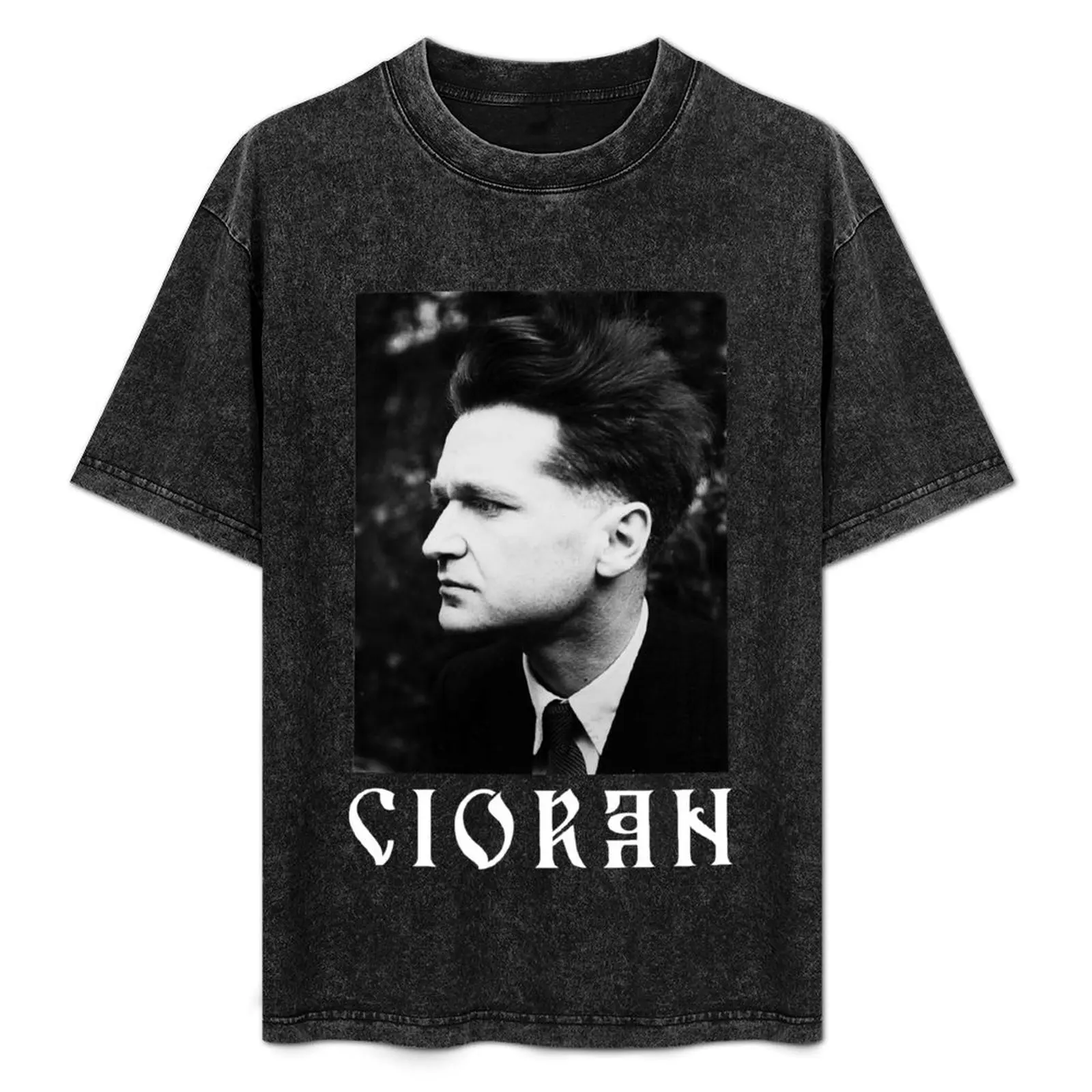 

E.M. Cioran Black Metal Style Logo T-Shirt summer tops vintage graphic tee essential t shirt T-shirts man mens fashion