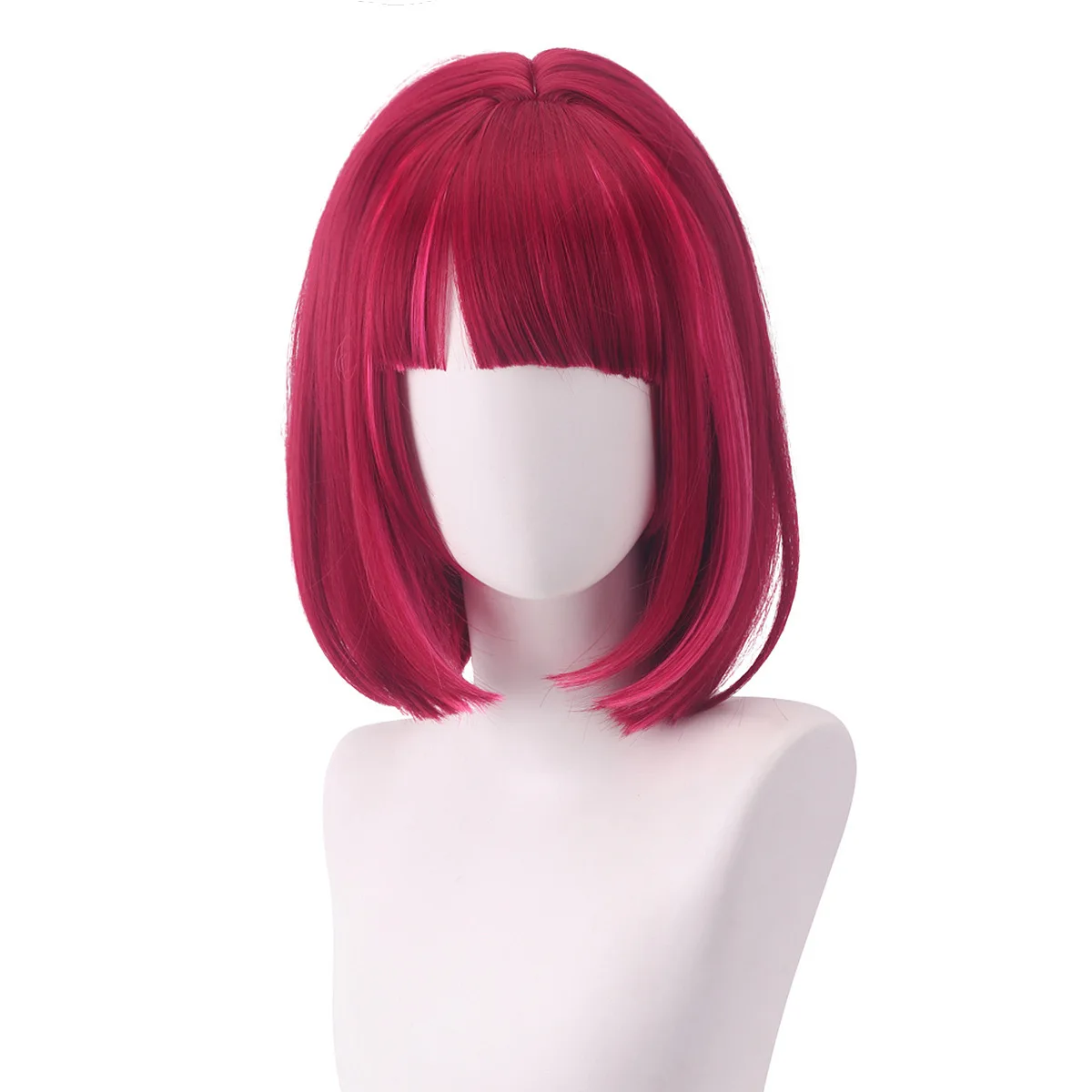 고품질 애니메이션 오시노코 코스프레 아리마 카나 레드 믹스 핑크 내열성 합성 헤어 가발 (여성용)