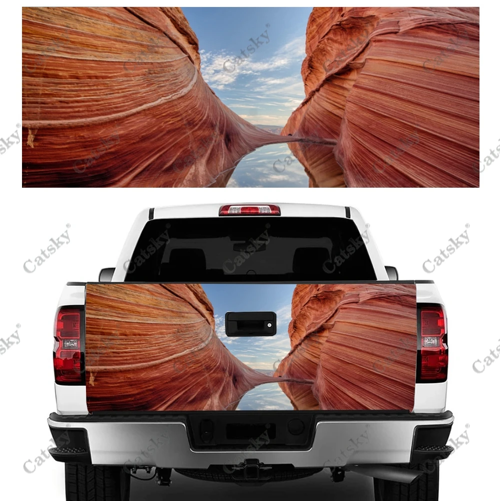 Abstract  Antelope Canyon Car Tail Trunk Protect Vinly Wrap Sticker Decal Car Hood Decoration Sticker for SUV Off-road Pickup