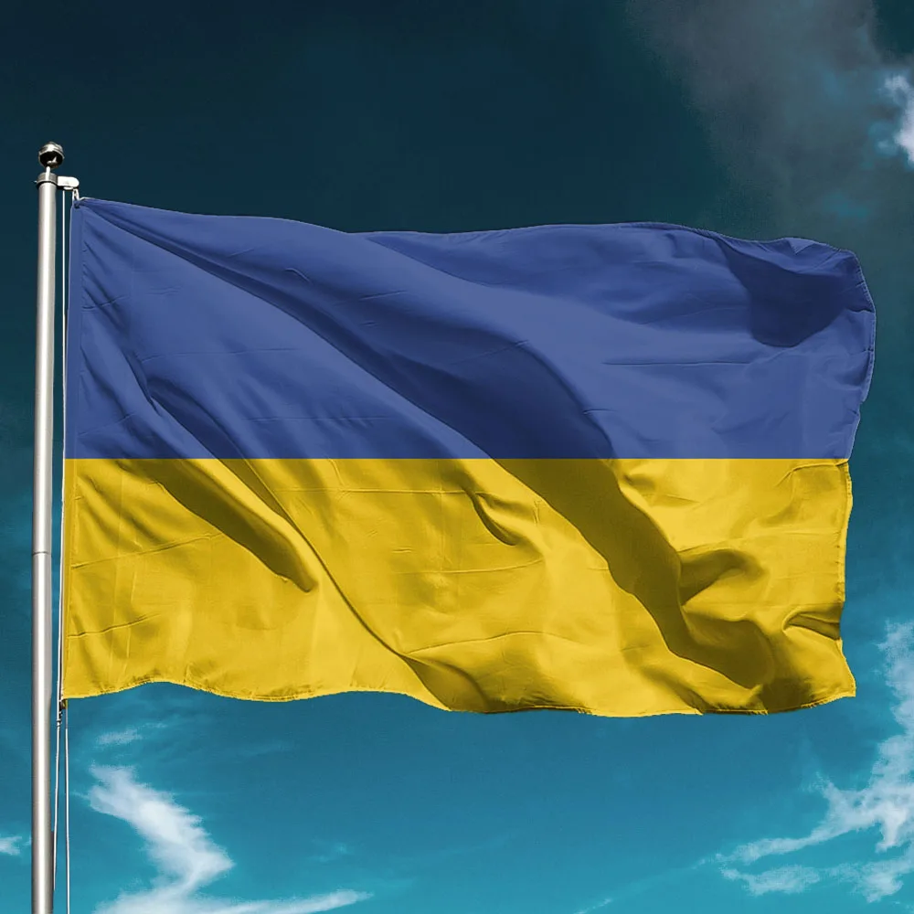 

Ukraine Flag Waterproof National Hold Banner Flying Outdoors Decor Garden Decoration Wall Backdrop State Cheer Support Glad