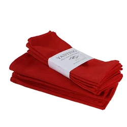 6PCS 30X45CM Red Christmas Cloth Napkins Reusable Table Placemat For Wedding Party Home Dining table Decoration Washable