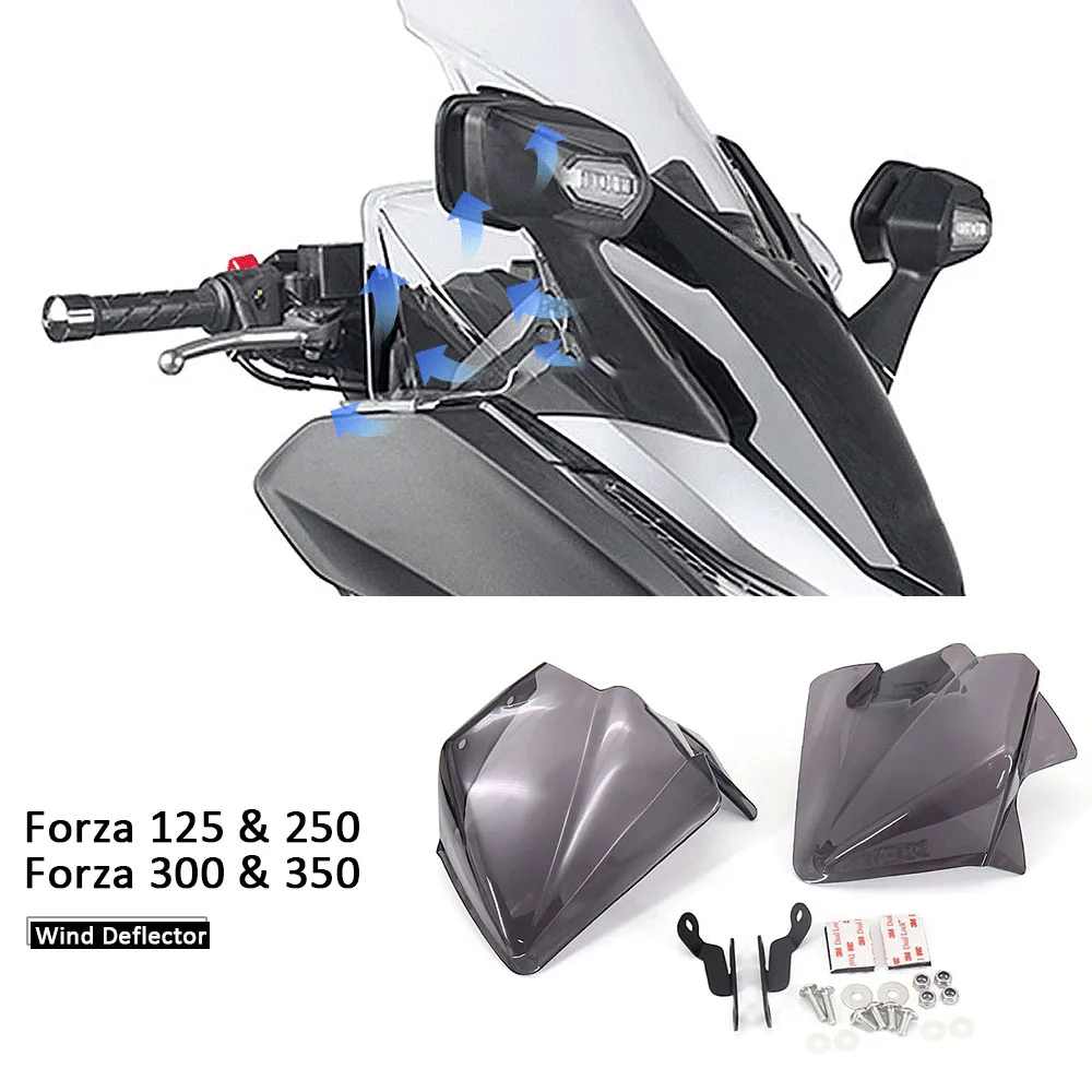 

New Side Windshield Windscreen Wind Deflector For Honda forza 250 FORZA 300 Forza 350 Handguards Forza 125 Forza125 2019-2024
