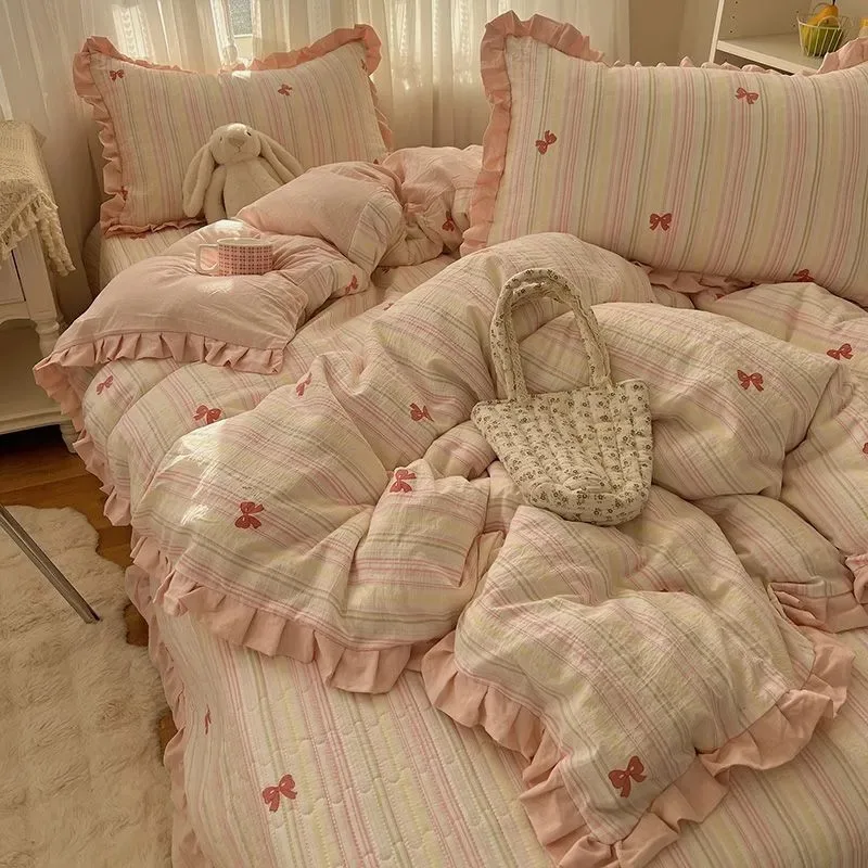 Thickened Quilted Cotton Bedspread Set 6 Thickened Quilted Cotton Bedspread Set