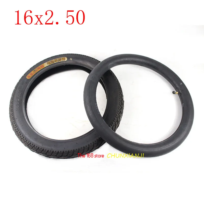 

Lightning Delievery16*2.50 Tube Tyre Fits Electric Bikes (e-bikes)Kids Bikes, Small BMX and Scooters 16*2.5 Inner Outer