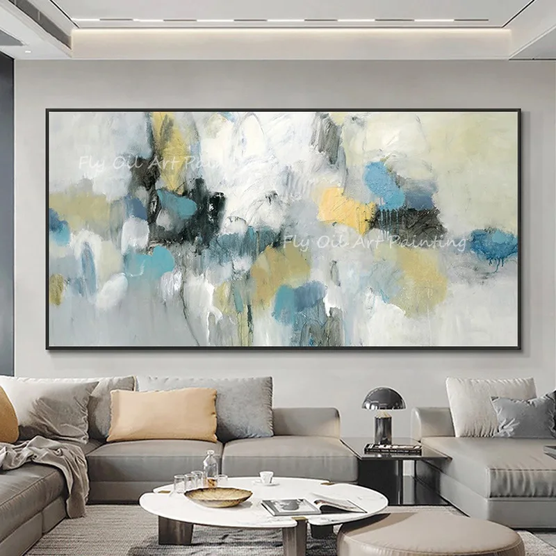 

100% Hand Painted Big Size Modern Abstract thick knife landscape modern Oil Painting for Living Room Artwork Gift