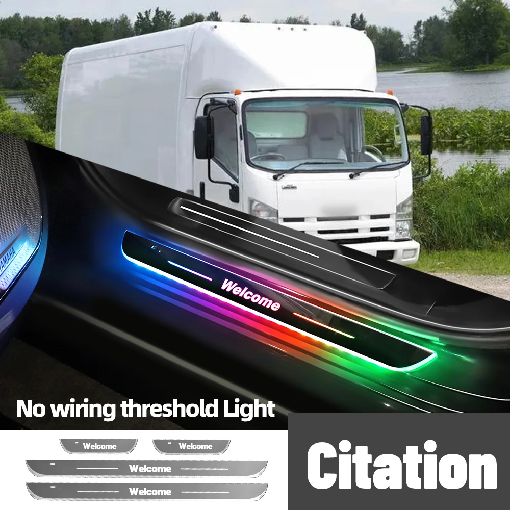 

For Isuzu Citation 1991-2006 2003 2004 2005 Car Door Sill Light Customized Logo LED Welcome Threshold Pedal Lamp Accessories