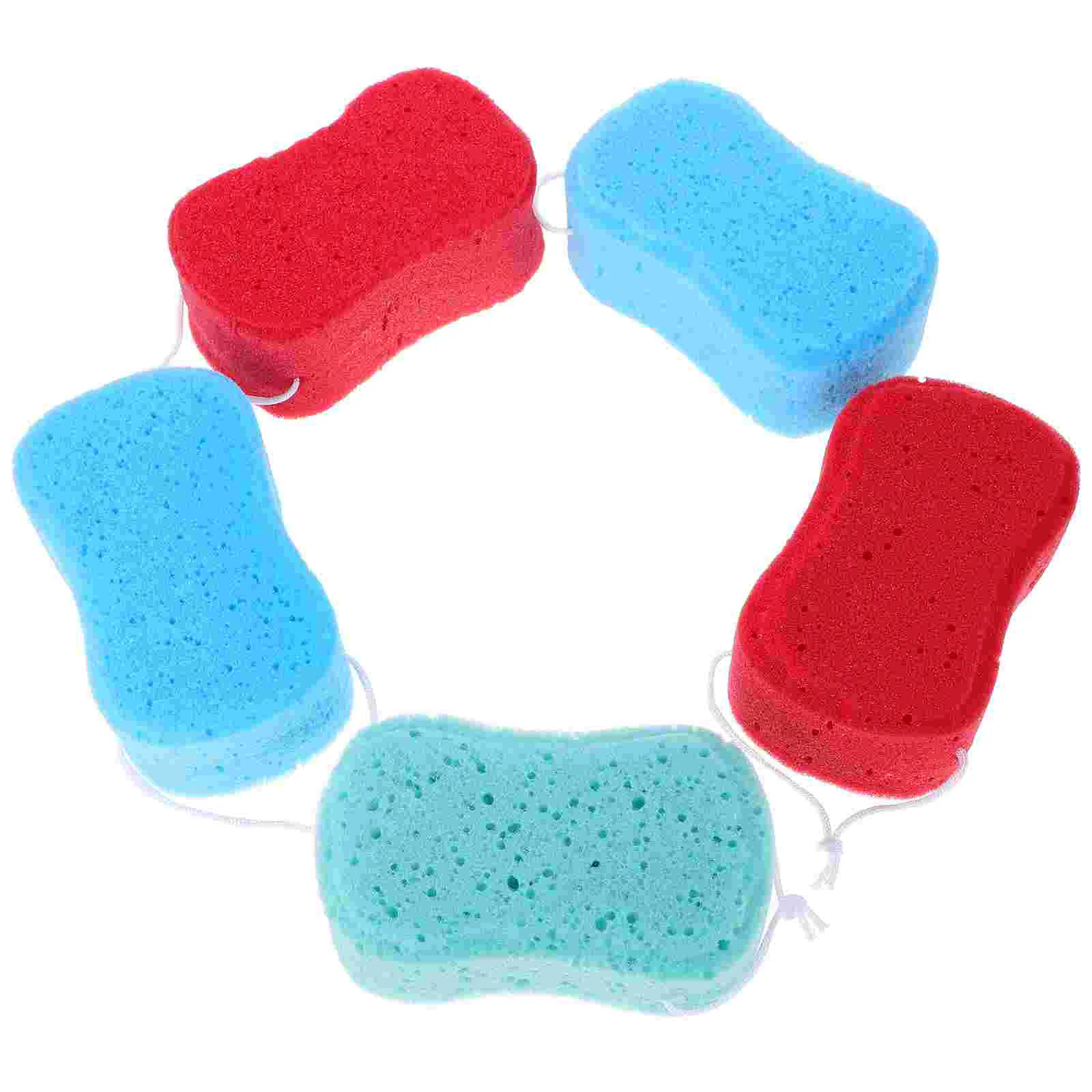 

5 Pcs Bath Sponge Practical Shower Body Scrubber Brush Sponges Cleaner High Density Bathing Supplies Safe