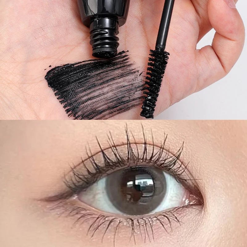 Mascara a lunga durata impermeabile 4D fibra di seta Curling Volume ciglia spesse allungamento Mascara liscio estensioni delle ciglia trucco