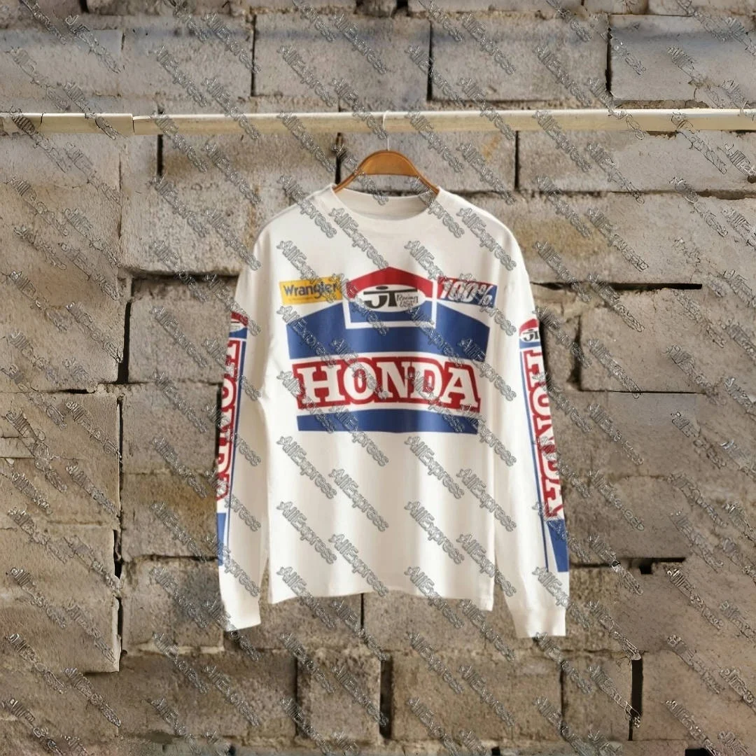 

Высокопроизводительная футболка для мотокросса с длинными рукавами Honda, быстросохнущая дышащая экипировка для внедорожников и майки для горных велосипедистов