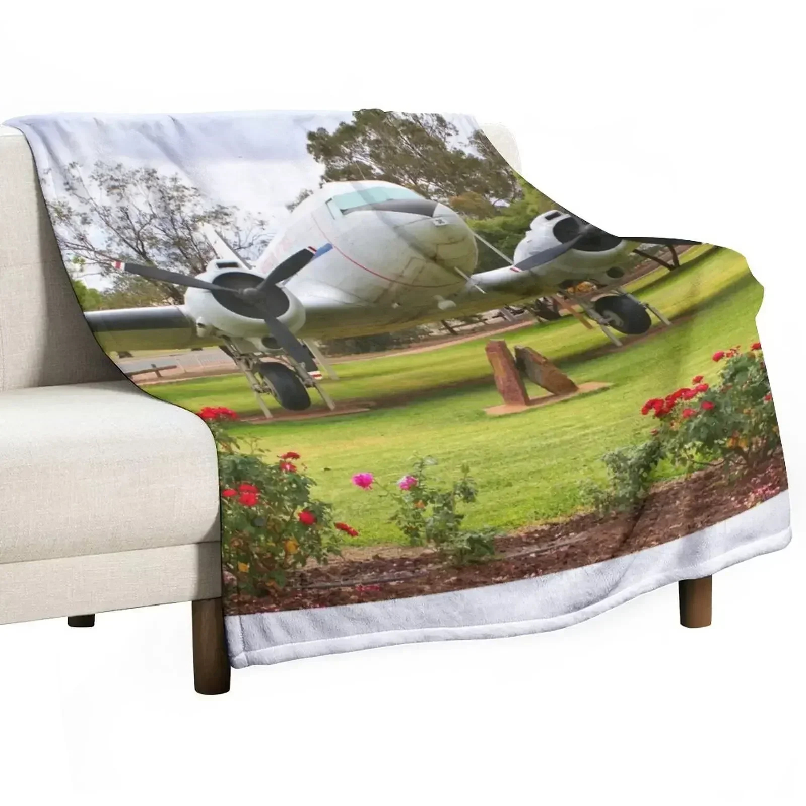 Douglas DC3 Dakota aircraft, Australia Throw Blanket blankets ands Shaggy Hairys Beautifuls Blankets