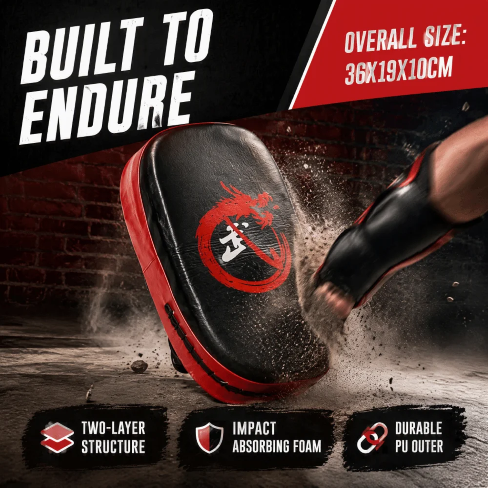 Curved Design Boxing Training Mitt Arc Shape Shock Absorbing Muay Thai Pad Impact Resistant Reinforced Stitching