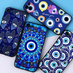 Funny Turkish Lucky Blue Evil Eye Phone Case For iPhone 15 14 11 12 13 Mini Pro XS Max Cover 6 7 8 Plus X XR SE 2020 Funda Shell