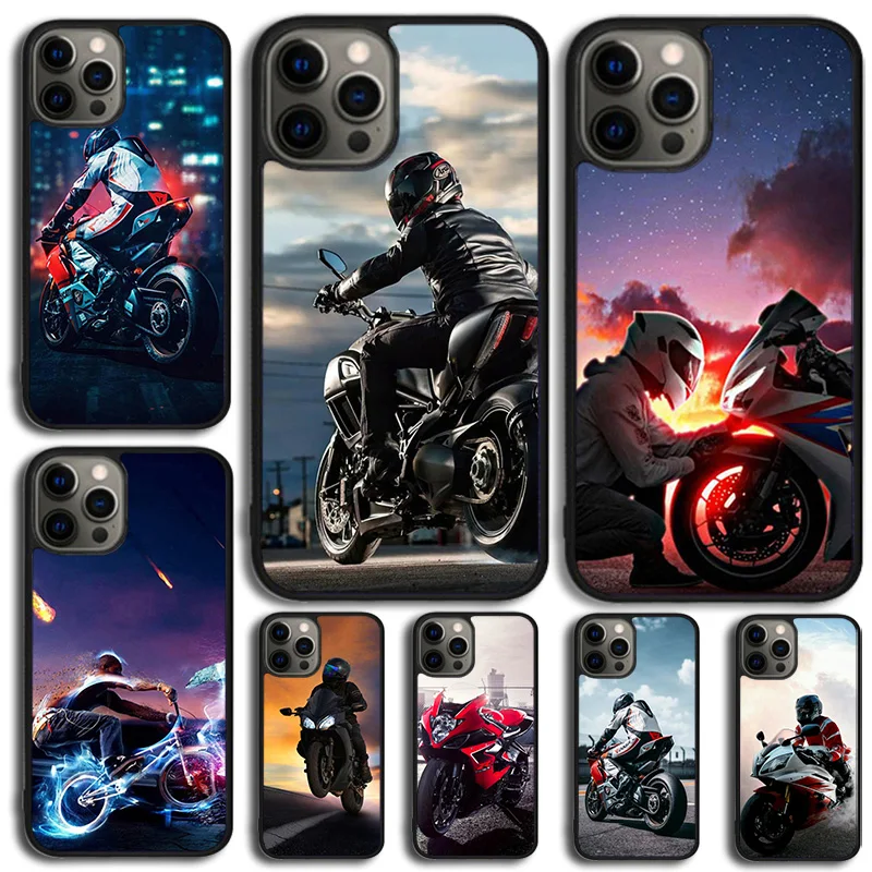 Cool motorcycle Phone Case For iPhone 14 15 16 13 12 Mini Max Cover For Apple iPhone 11 Pro Max 6 8 7 Plus SE2020 Coque