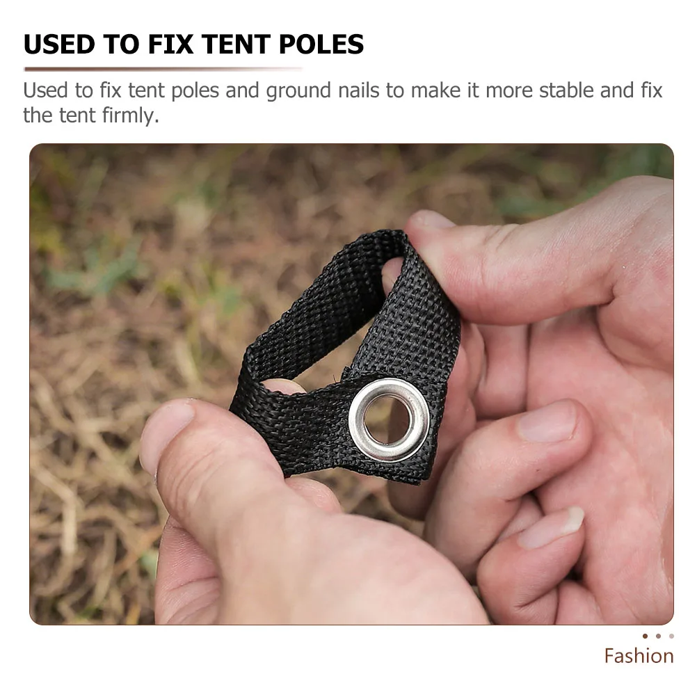 

16pcs Tent Pole Fixator Durable Outdoor Camping Awning Fixing Buckle Stable Ground Nail Clasp Lightweight For Canopy Fishing