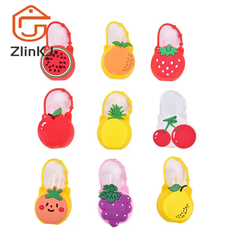 1PCS 30ml Fruit Silicone Mini Hand Sanitizer Hand Gel Holder Portable Safe Gel Holder Travel Shampoo Soap Dispenser Bottle