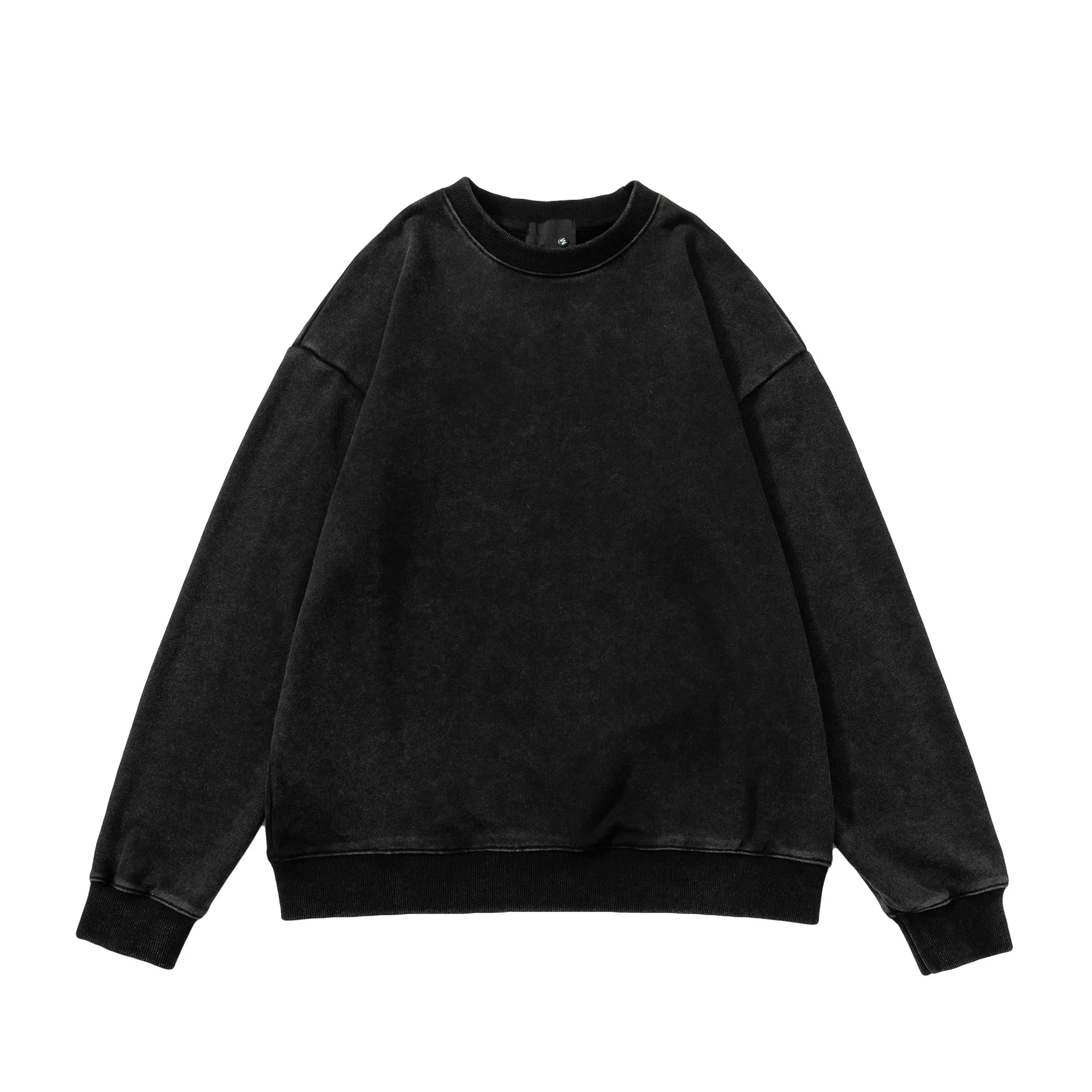 

330G Heavyweight Vintage Sweatshirts Men Spring Fall Fashion Long Sleeve O-neck Oversize Pullovers Teens Washing Streetwear Tops