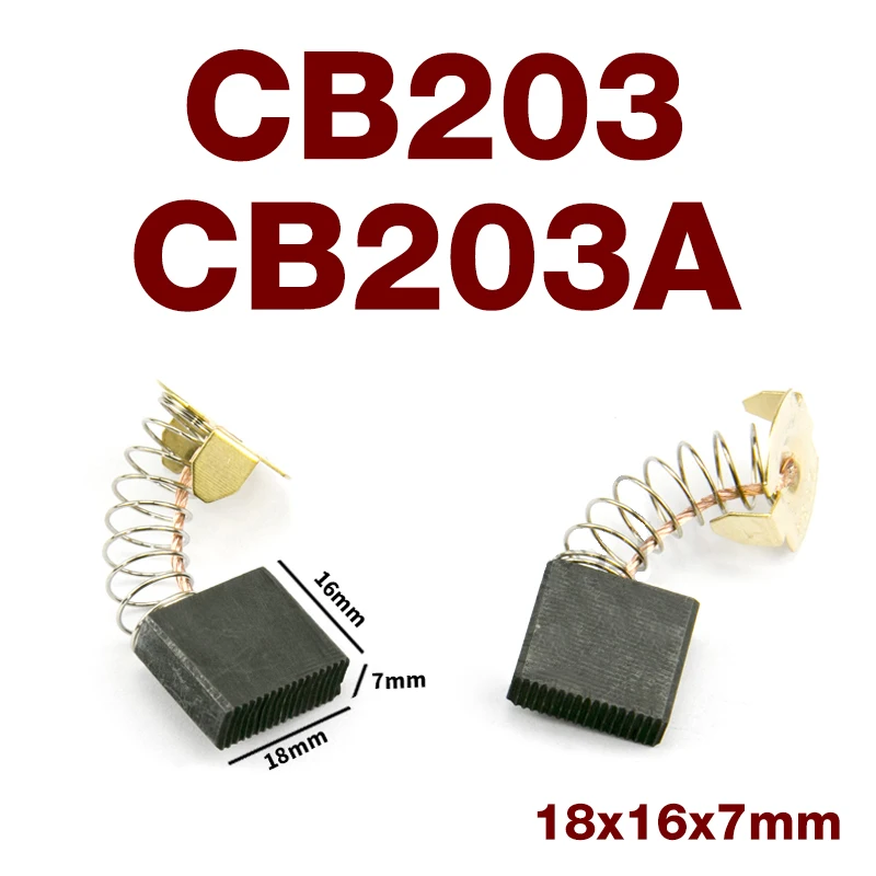 

Carbon Brush CB203 CB203A Accessories for Makita 4112HS 9069 HM1303 1304 GA7010C 20 50 GA9010C 20 50 Replacement 18x16x7mm