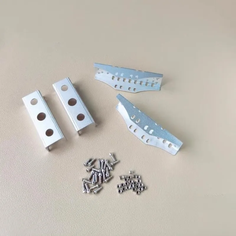 Simulación de Metal, doble viga transversal para camión Tamiya RC 1/14, remolque volquete Scania Benz Actros Volvo MAN, piezas DIY