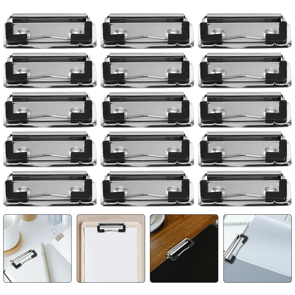 

18Pcs Metal Binder Clips Sturdy Iron Paper Clamps for Teachers Students Office Supplies Binder Clips Clipboard Accessory