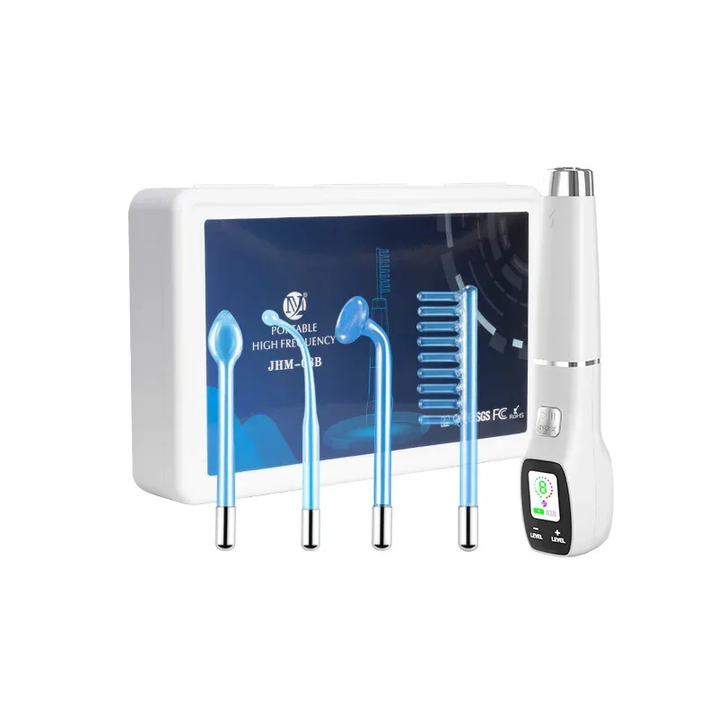 

LCD screen High Frequency Handheld Electrotherapy Skin Care Galvanic High Frequency Wand Facial Machine