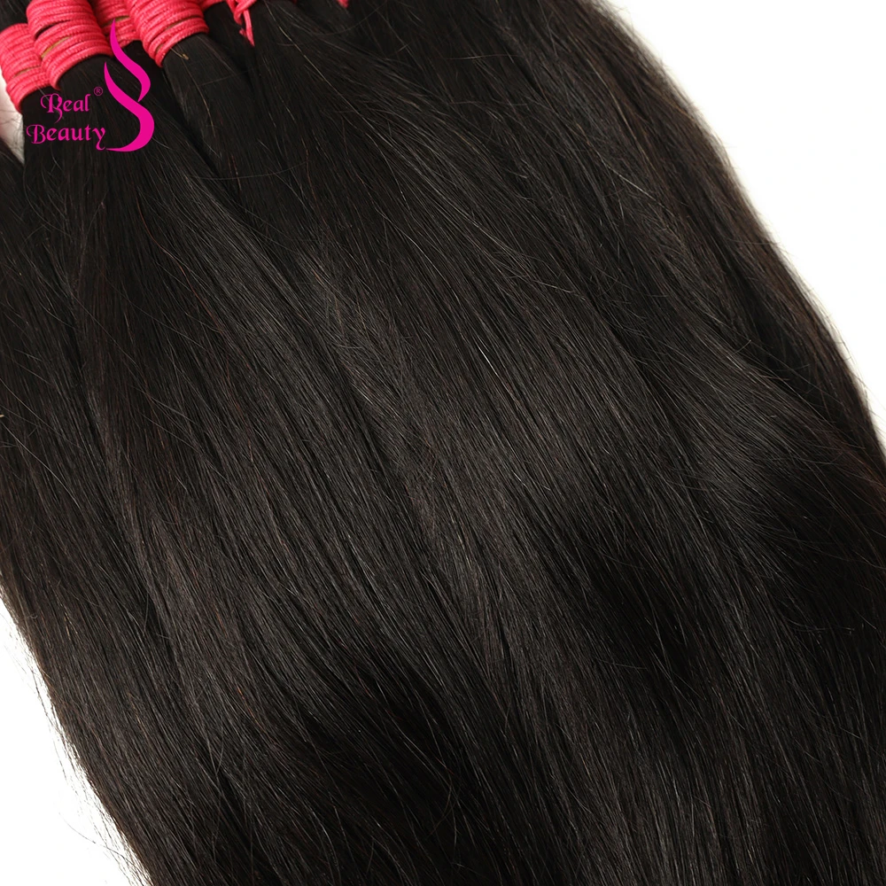 Echte Schoonheid Remy Human Hair Braziliaanse Straight Bulk Haar Voor Vlechten Natuurlijke Kleur Geen Inslag Gehaakte Vlechten